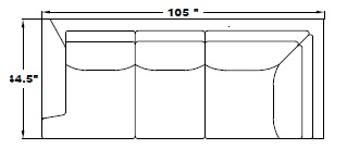 LEFT ARM CORNER SLEEPER SOFA