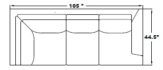 RIGHT ARM CORNER SLEEPER SOFA
