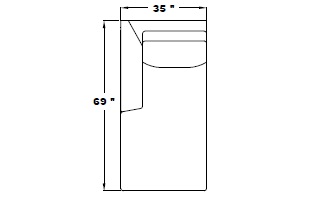LEFT ARM CONNECTING CHAISE