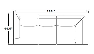 LEFT ARM CORNER SLEEPER SOFA