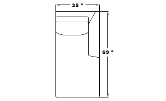 RIGHT ARM CONNECTING CHAISE