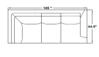 RIGHT ARM CORNER SLEEPER SOFA