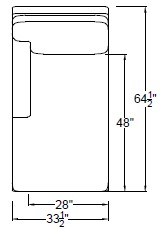 RIGHT ARM CONNECTING CHAISE