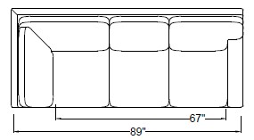 RIGHT ARM CORNER SLEEPER SOFA