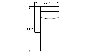 LEFT ARM CONNECTING CHAISE