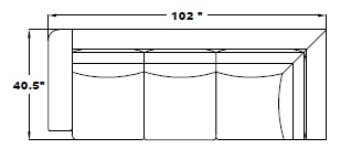 LEFT ARM CORNER SLEEPER SOFA