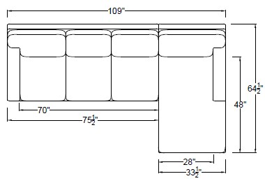 LEFT ARM SLEEPER SOFA