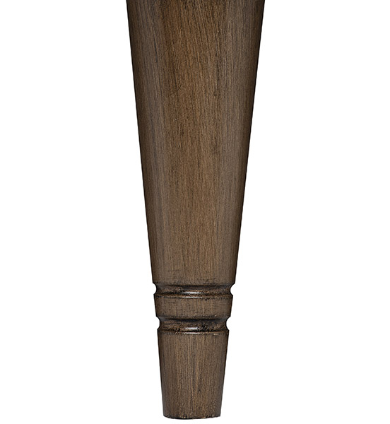 Round Tapered Wood With Grooves