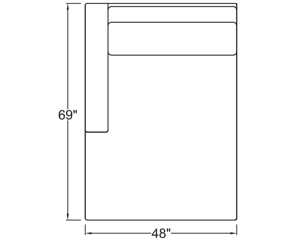 Left Arm Double Chaise 