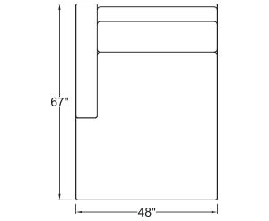 Left Arm Double Chaise 