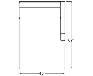 Right Arm Double Chaise Freestanding