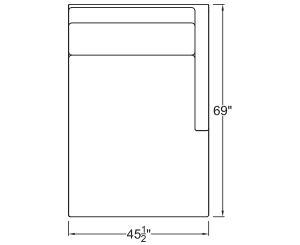 Right Arm Double Chaise Freestanding