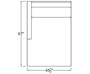 Left Arm Double Chaise 