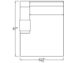 Left Arm Double Chaise 