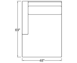 Left Arm Double Chaise 