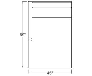 Left Arm Double Chaise 