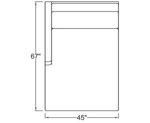 Left Arm Double Chaise 