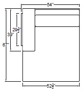 Left Arm Double Chaise 