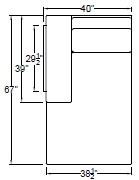 Left Arm Chaise Freestanding 