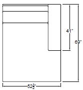 Right Arm Double Chaise Freestanding