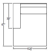 Left Arm Double Chaise 