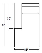 Left Arm Chaise Freestanding 