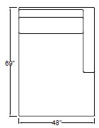 Right Arm Double Chaise Freestanding